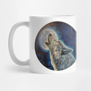 Wolf and the moon Mug